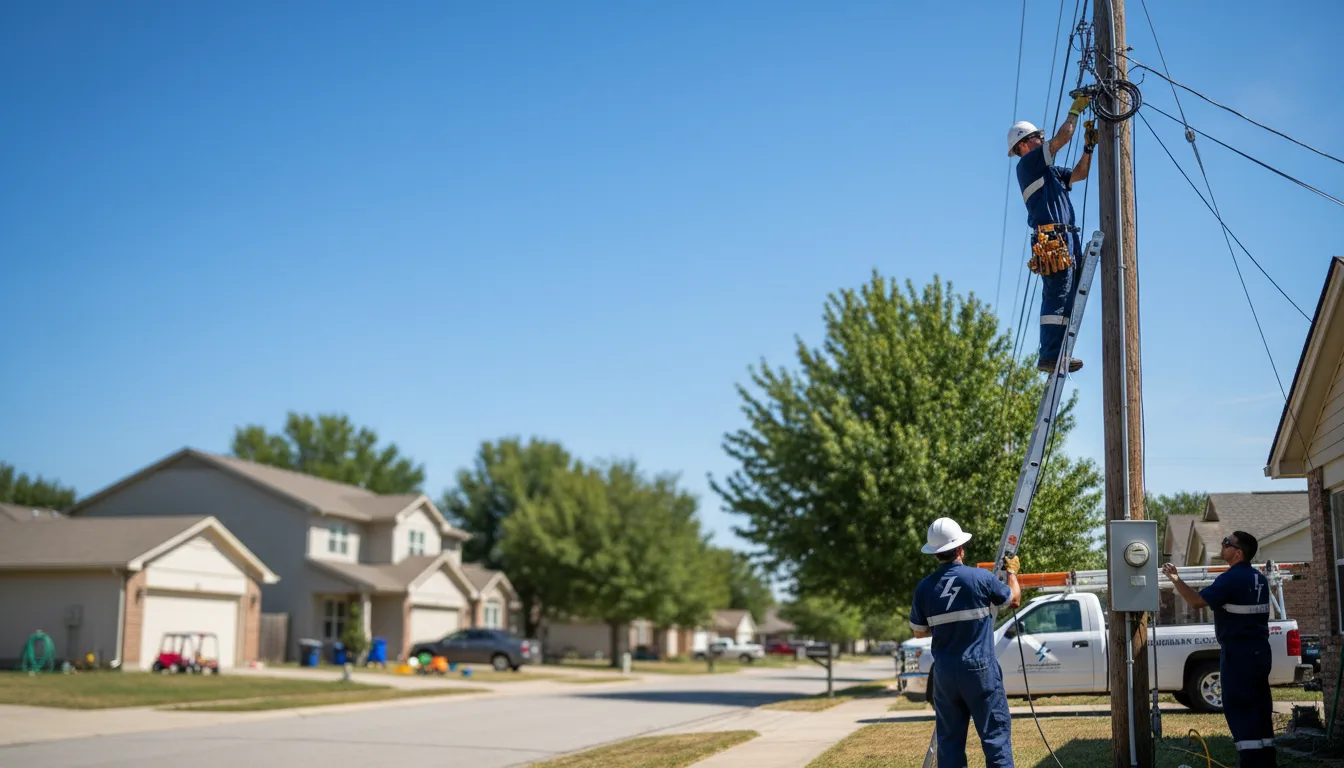 Residential electrician providing installation services in Milam, TX